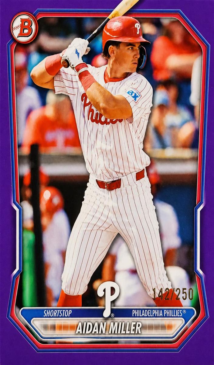 2026 Bowman Baseball Purple Border Aidan Miller #BP-49