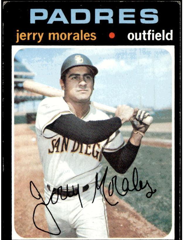 1971 Topps Baseball Jerry Morales #696 PSA 7.5