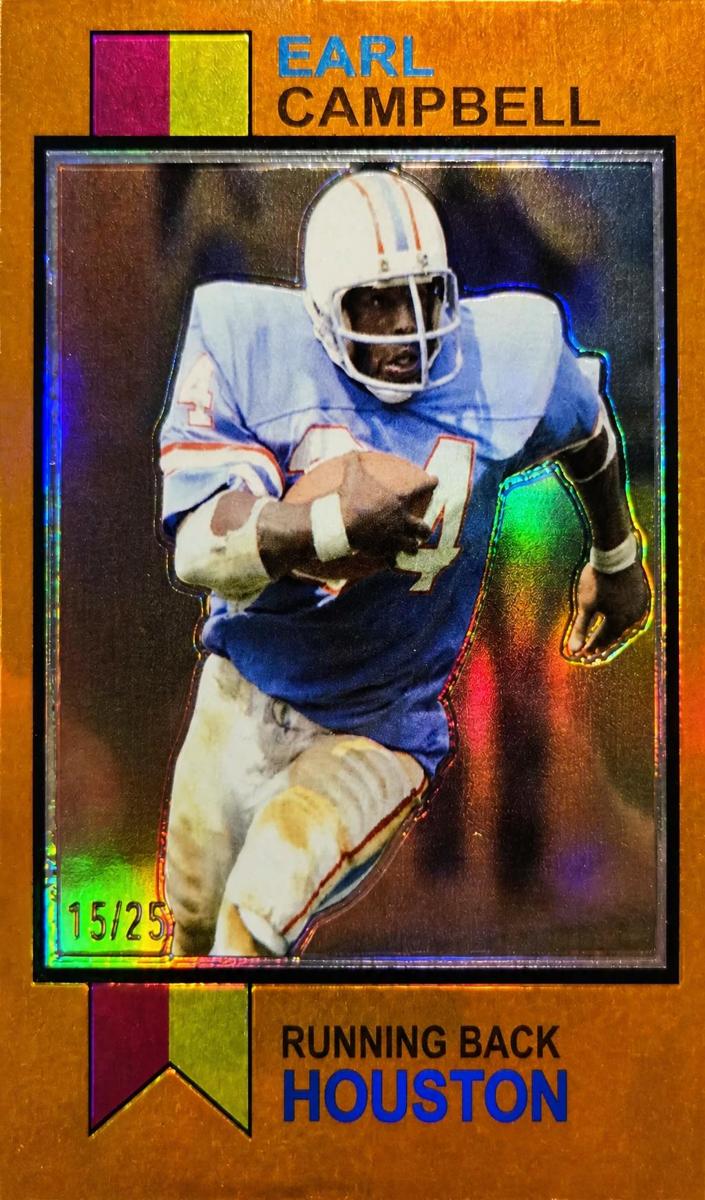 2023 Topps Composite Football Orange Refractor Earl Campbell #1973-13