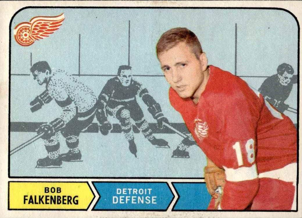 1968 O-Pee-Chee Hockey Bob Falkenberg #141 PSA 7
