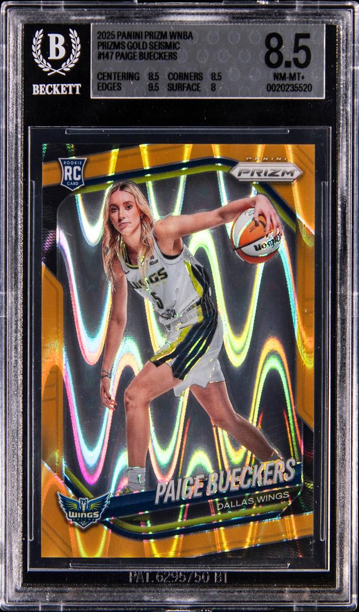 2025 Panini Prizm WNBA Basketball Gold Seismic Paige Bueckers #147 BGS 8.5