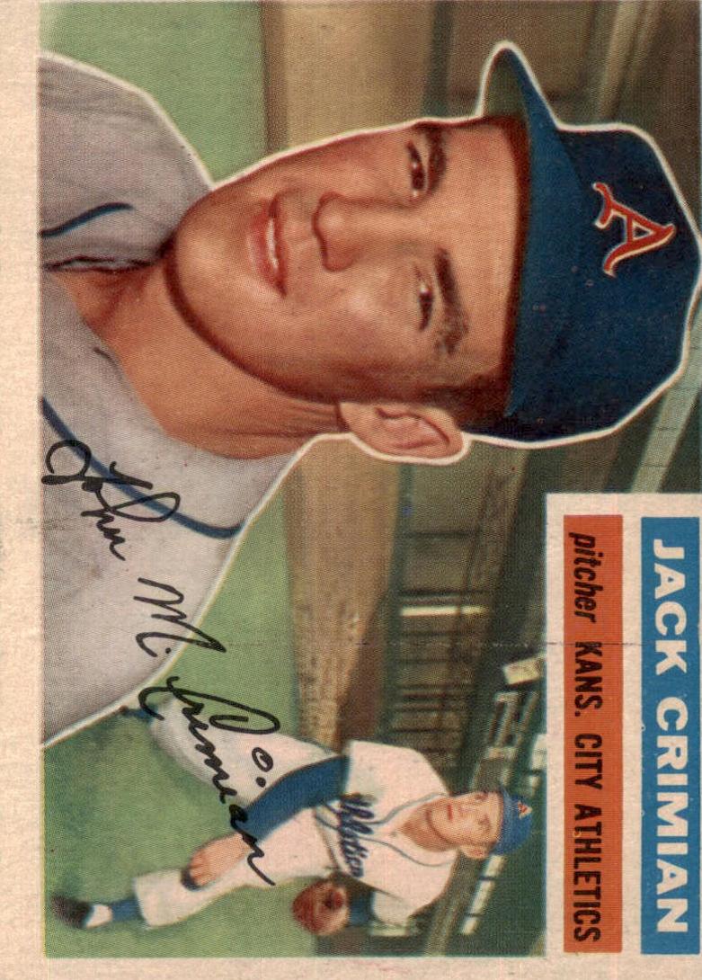1956 Topps Baseball Jack Crimian #319 PSA 6.5