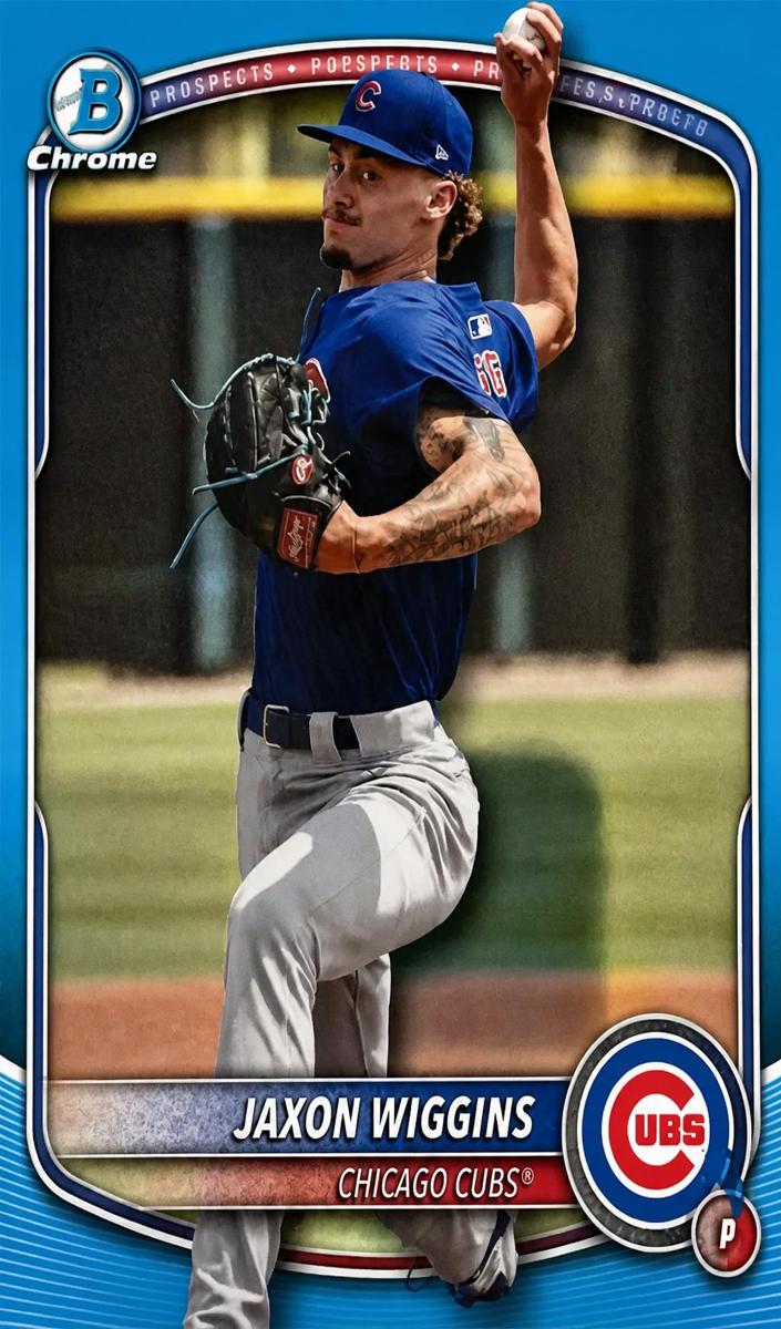 2025 Bowman Draft Chrome Baseball Sky Blue Refractor Jaxon Wiggins #BDC-173