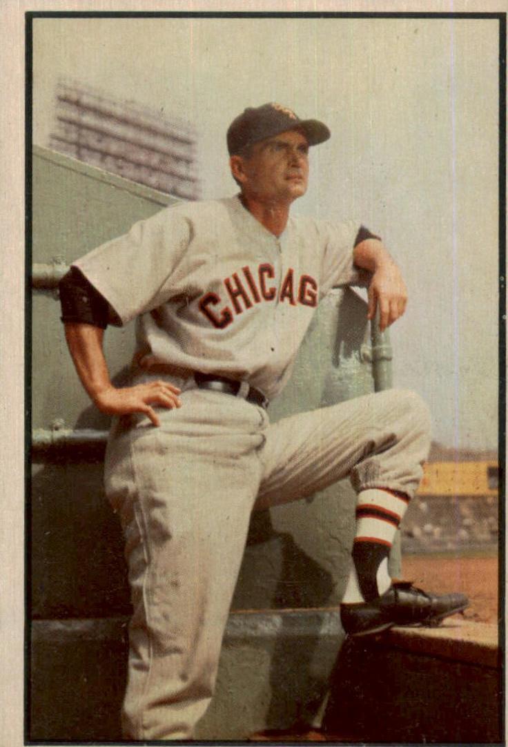 1953 Bowman Color Baseball Paul Richards #39 PSA 7