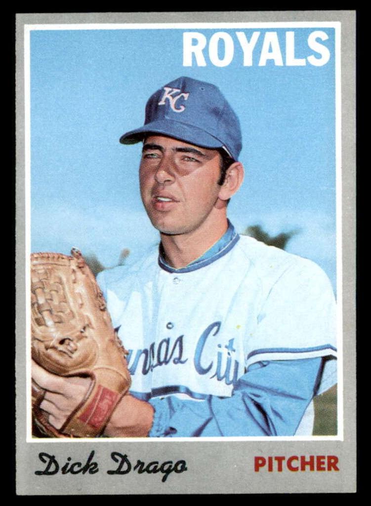 1970 Topps Baseball Dick Drago #37 PSA 8