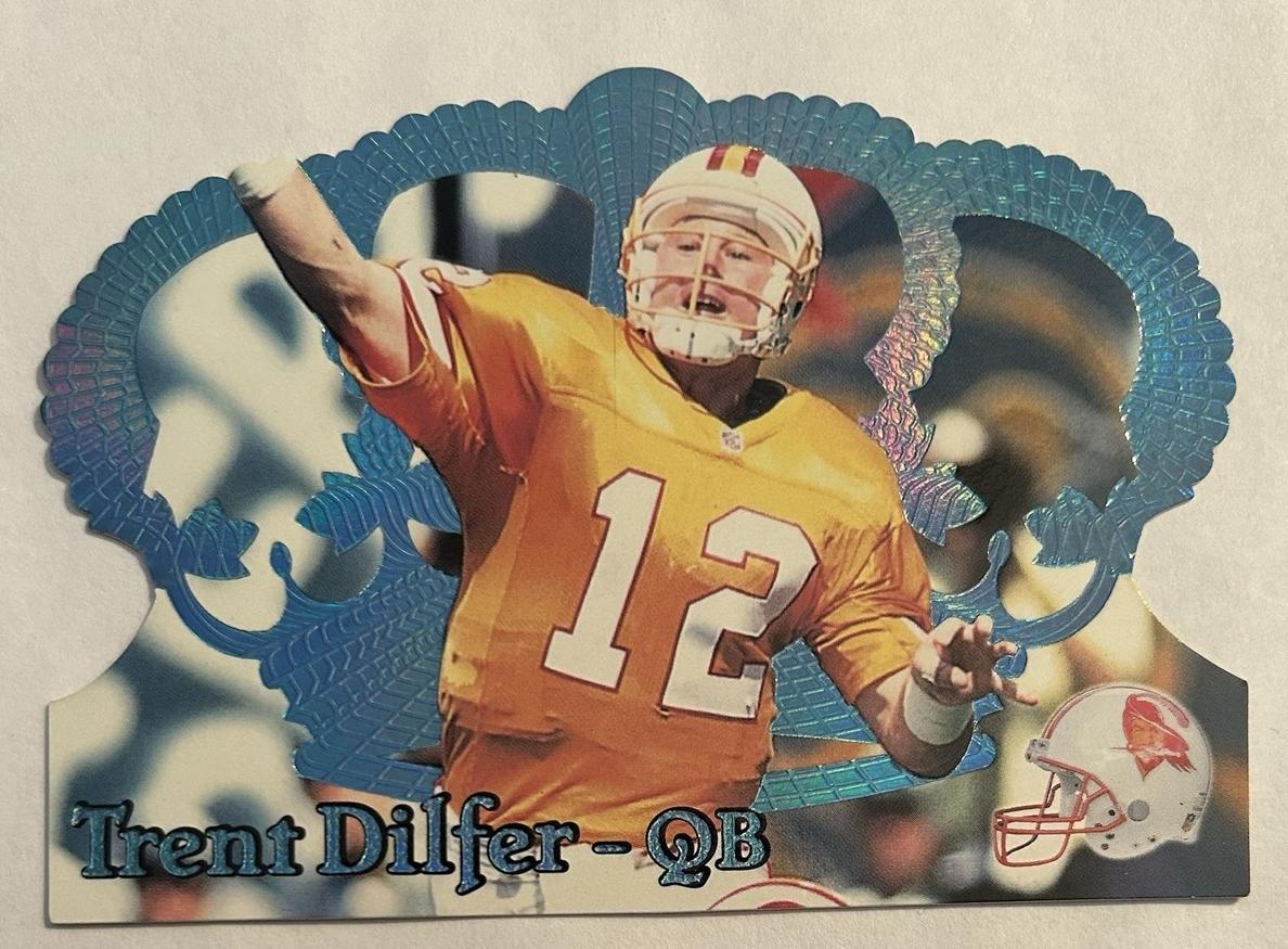1995 Pacific Crown Royale Football Blue Holofoil Trent Dilfer #65