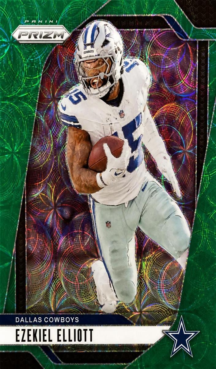 2024 Panini Prizm Football Green Scope Ezekiel Elliott #74