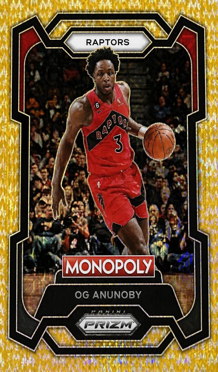 2023 Panini Prizm Monopoly Basketball Gold Millionaire Shimmer OG Anunoby #83