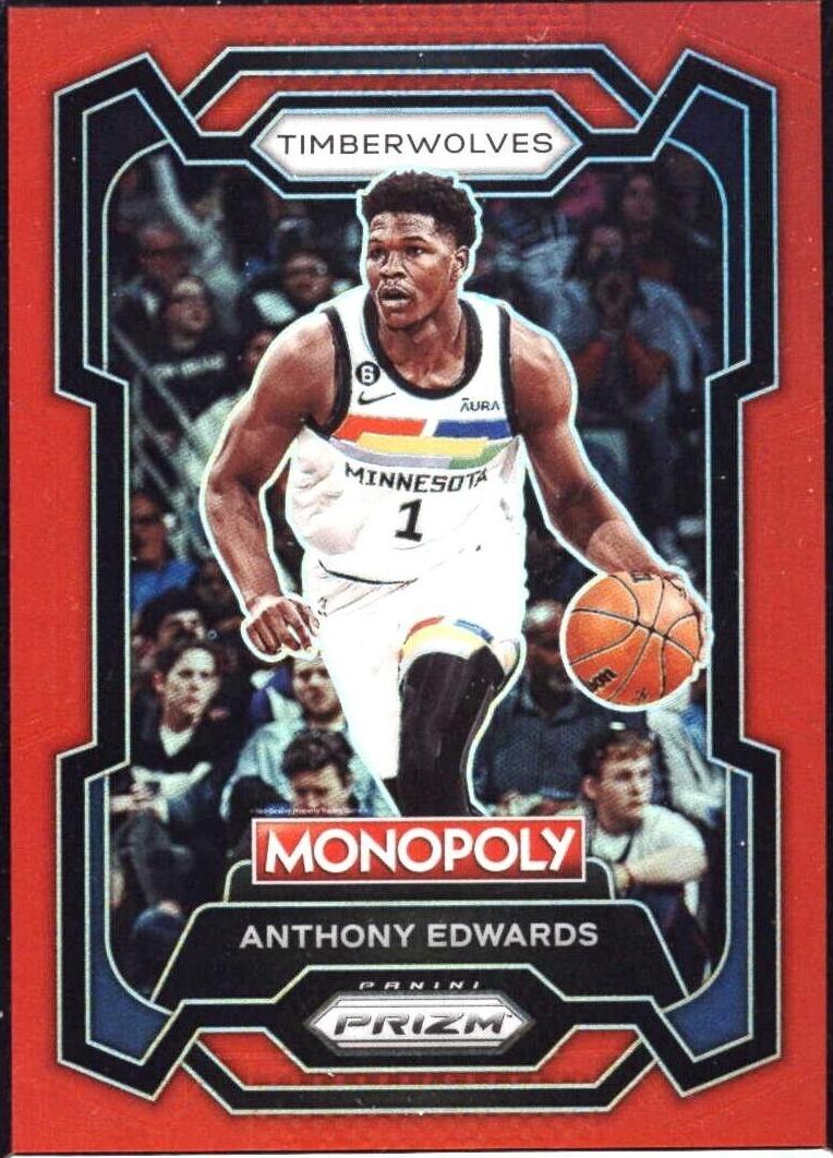 2023 Panini Prizm Monopoly Basketball Red Anthony Edwards #52 PSA 9