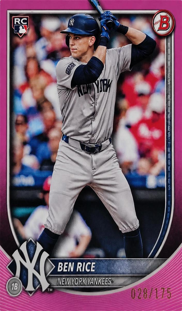 2025 Bowman Baseball Pink Border Ben Rice #85