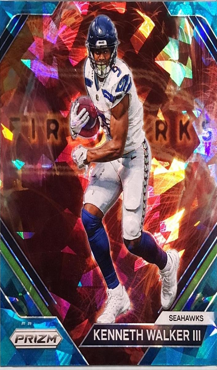 2023 Panini Prizm Football Blue Ice Kenneth Walker III #F-14 PSA 9