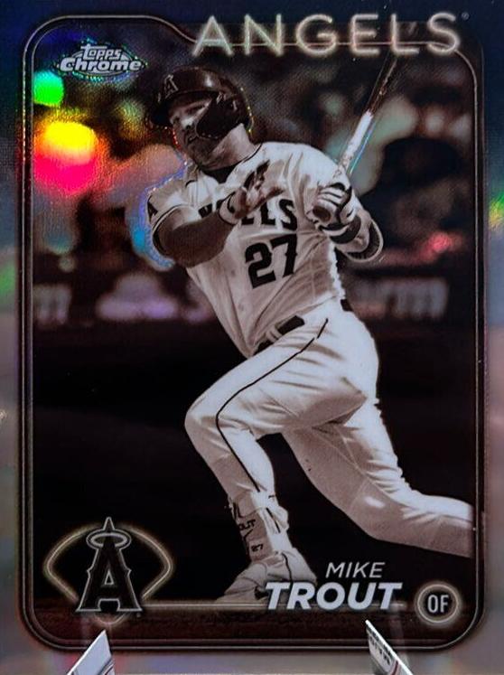 2024 Topps Chrome Baseball Sepia Mike Trout #200 PSA 9