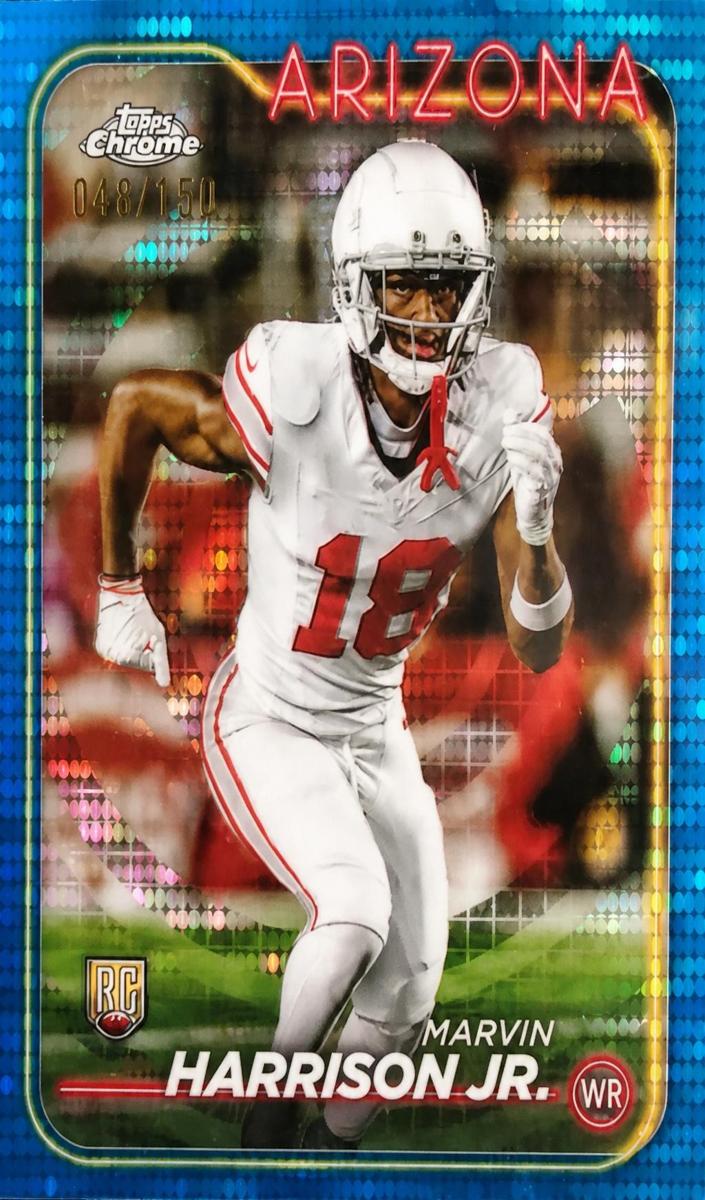2024 Topps Chrome Football Blue Sonar Refractor Marvin Harrison Jr. #204