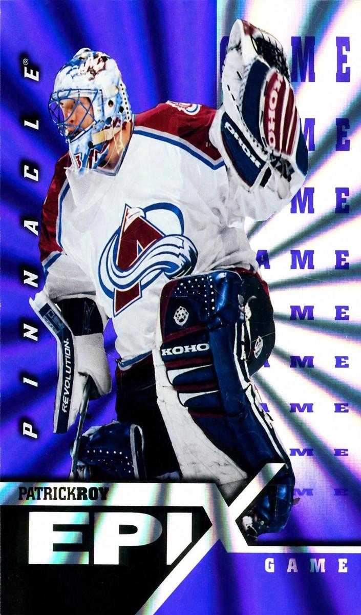 1997 Pinnacle Hockey Purple Patrick Roy #E7 PSA 8