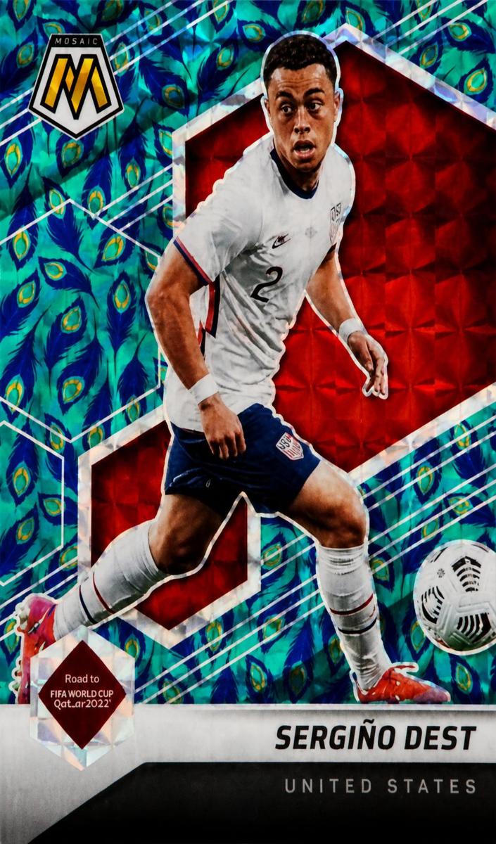 2021 Panini Mosaic FIFA Road to the World Cup Soccer Choice Peacock Sergino Dest #106 PSA 10