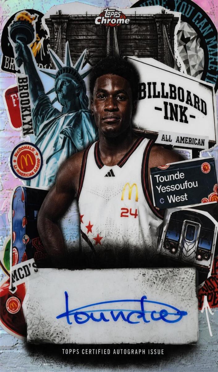 2025 Topps Chrome McDonald's All American Basketball Refractor Tounde Yessoufou #BI-TY
