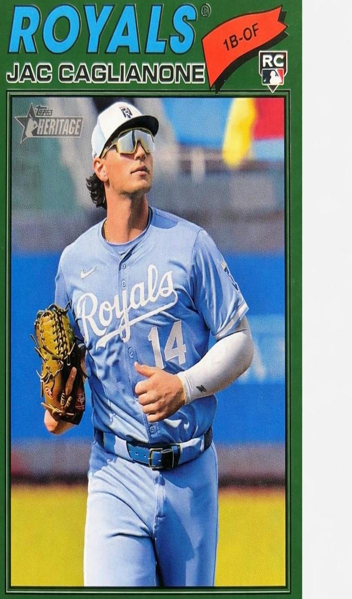 2026 Topps Heritage Baseball Dark Green Bordered Jac Caglianone #136