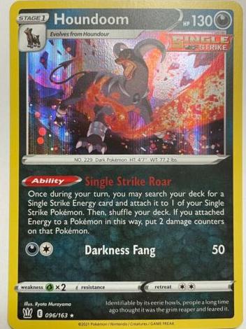 2021 Pokemon Battle Styles Houndoom #96 PSA 9