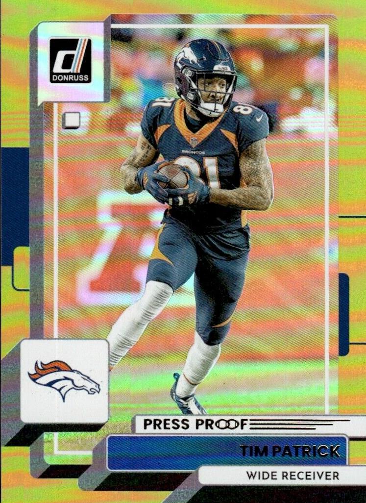2022 Panini Donruss Football Press Proof Premium Tim Patrick #264
