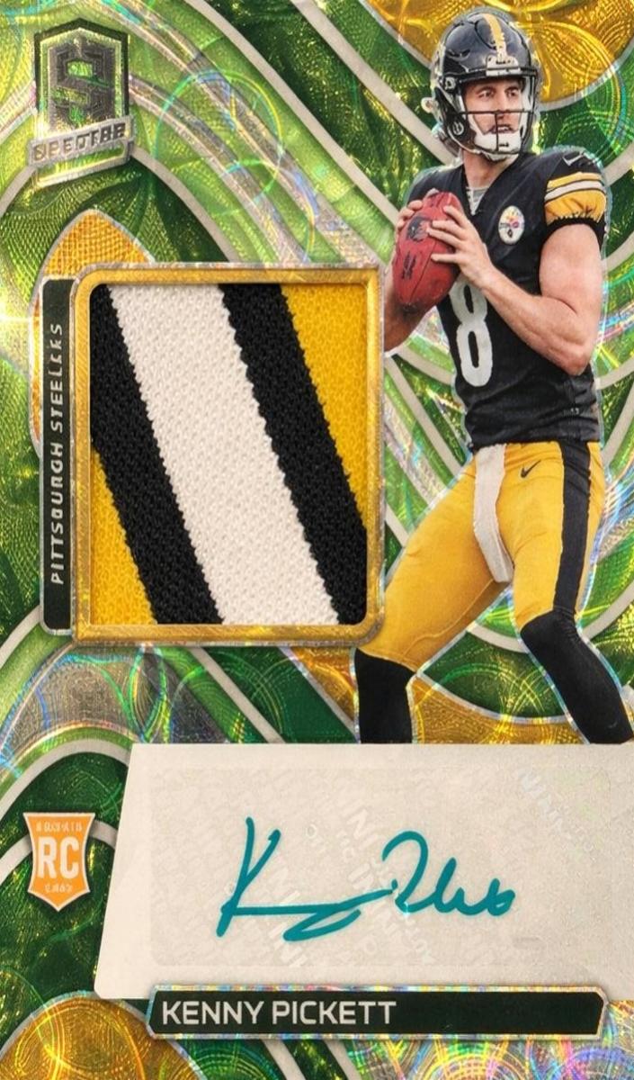 2022 Panini Spectra Football Neon Green Kenny Pickett #APA-KPI PSA 8.5