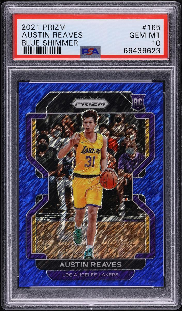 2021 Panini Prizm Basketball Blue Shimmer Austin Reaves #165 BGS 8.5