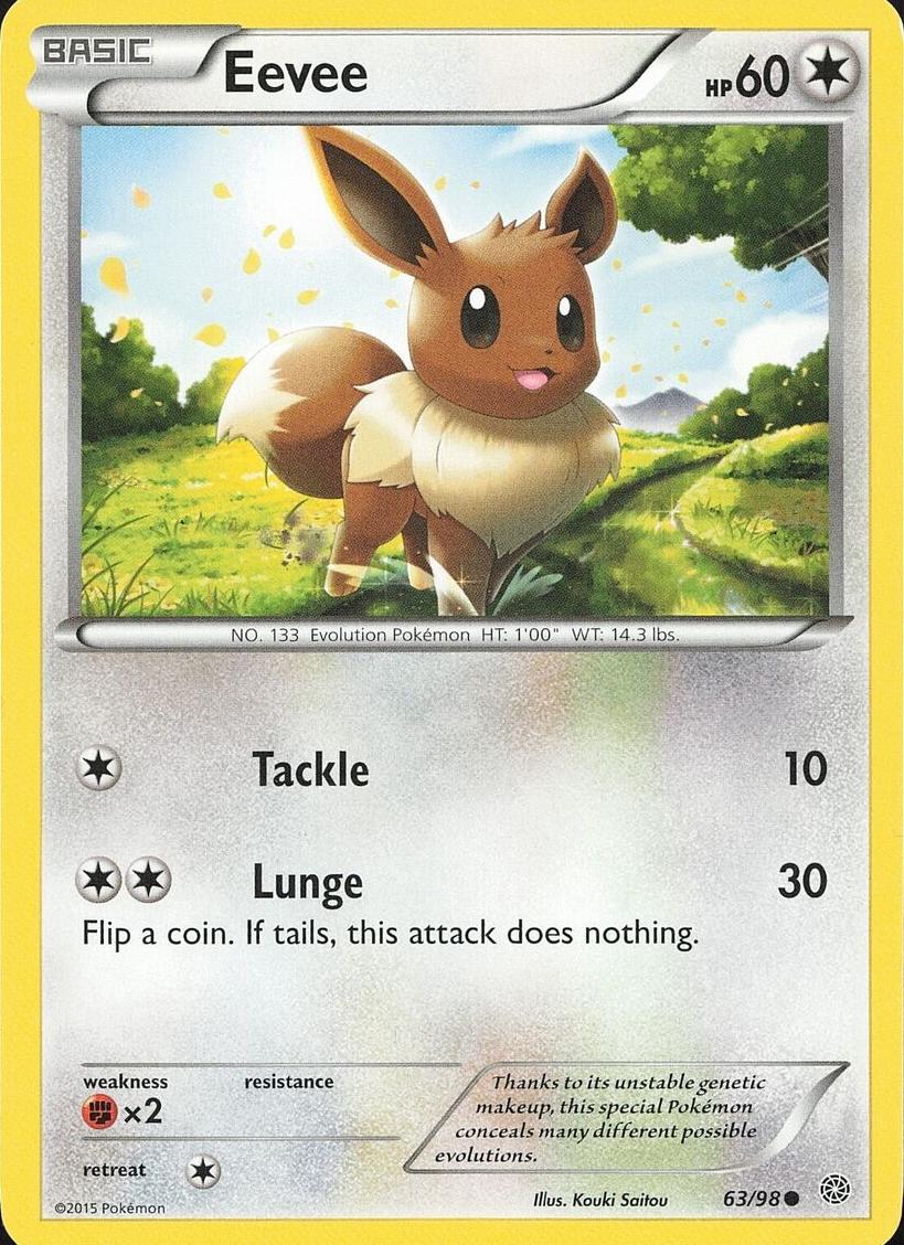 2015 Pokemon XY Ancient Origins Eevee #63