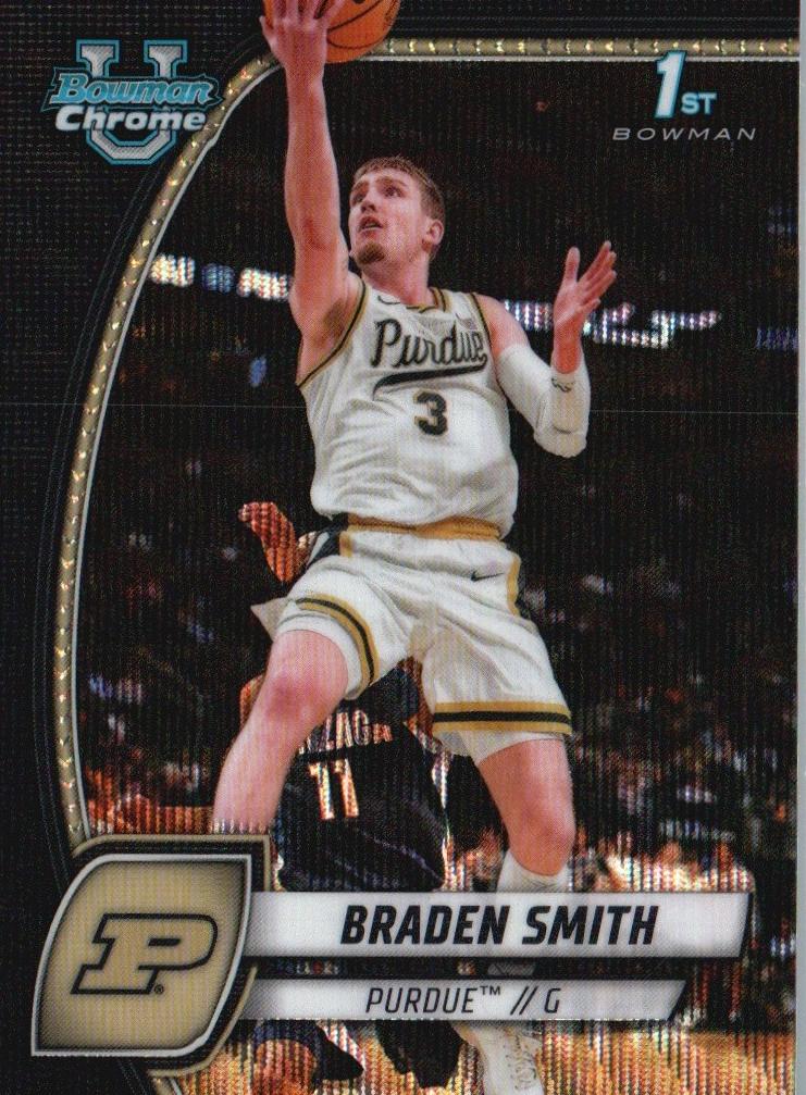 2024 Bowman Chrome University Basketball Black Wave Braden Smith #12