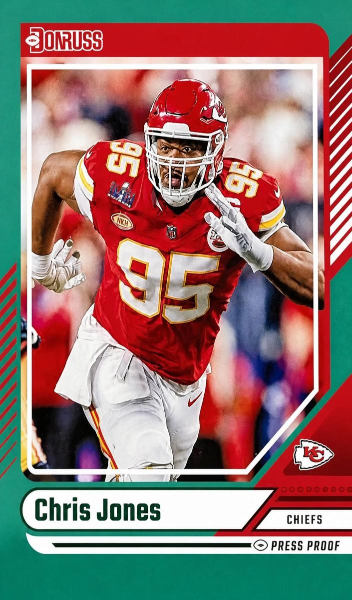 2024 Panini Donruss Football Press Proof Green Chris Jones #69