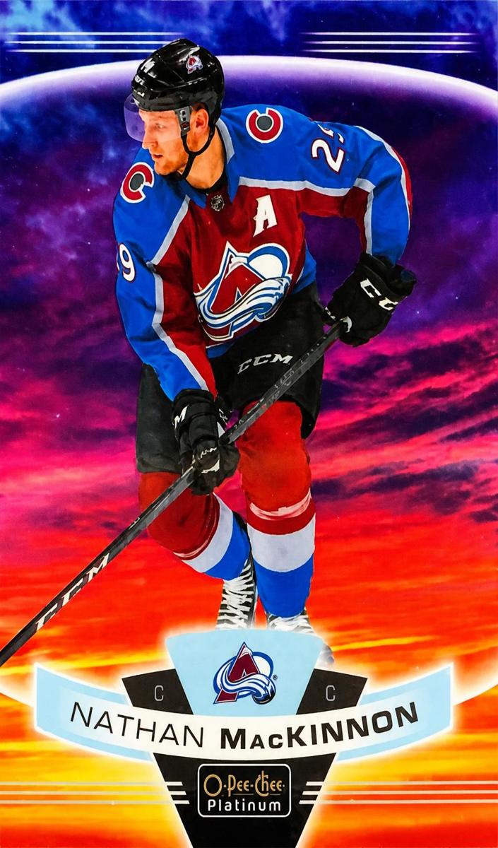 2019 O-Pee-Chee Platinum Hockey Sunset Nathan MacKinnon #75 PSA 9