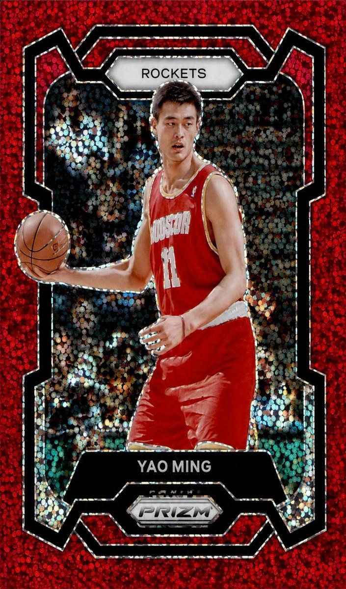 2023 Panini Prizm Basketball Red Sparkle Yao Ming #199