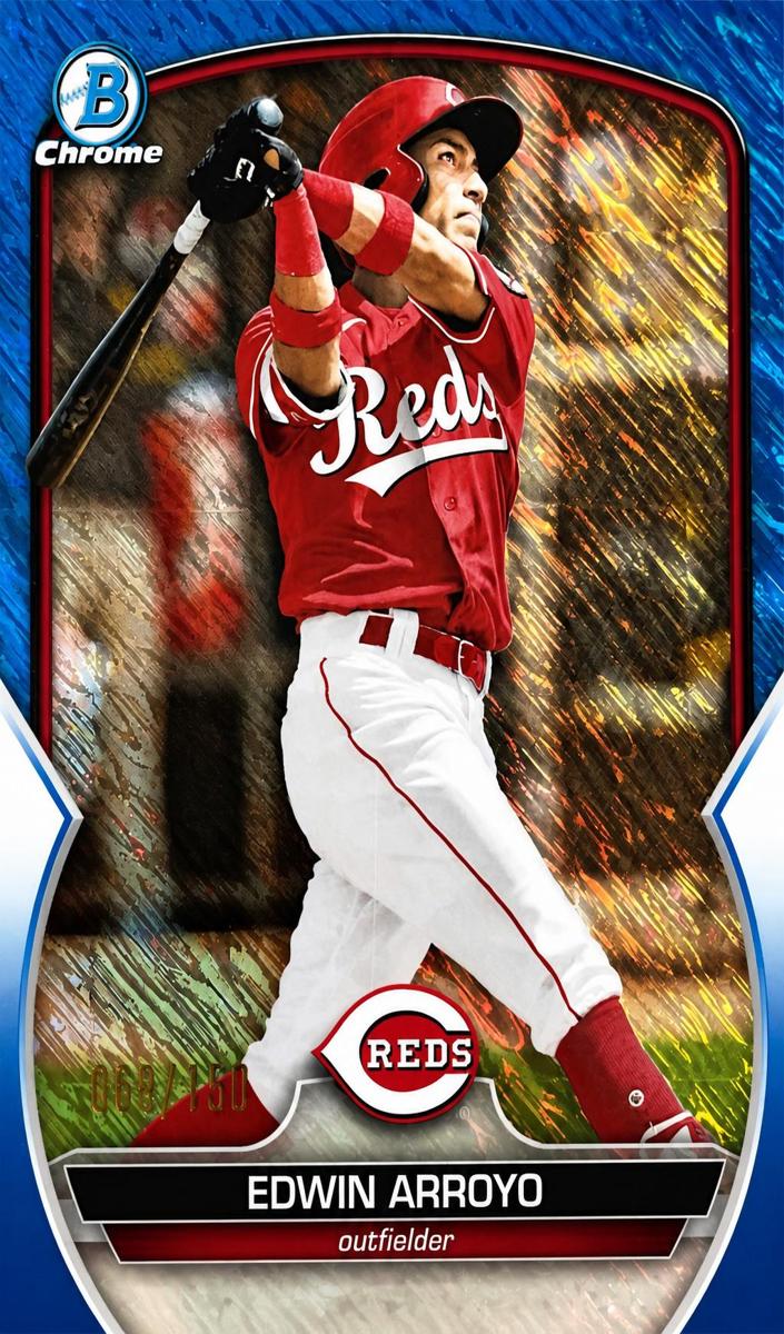 2023 Bowman Chrome Prospects Baseball Blue Shimmer Edwin Arroyo #BCP-66