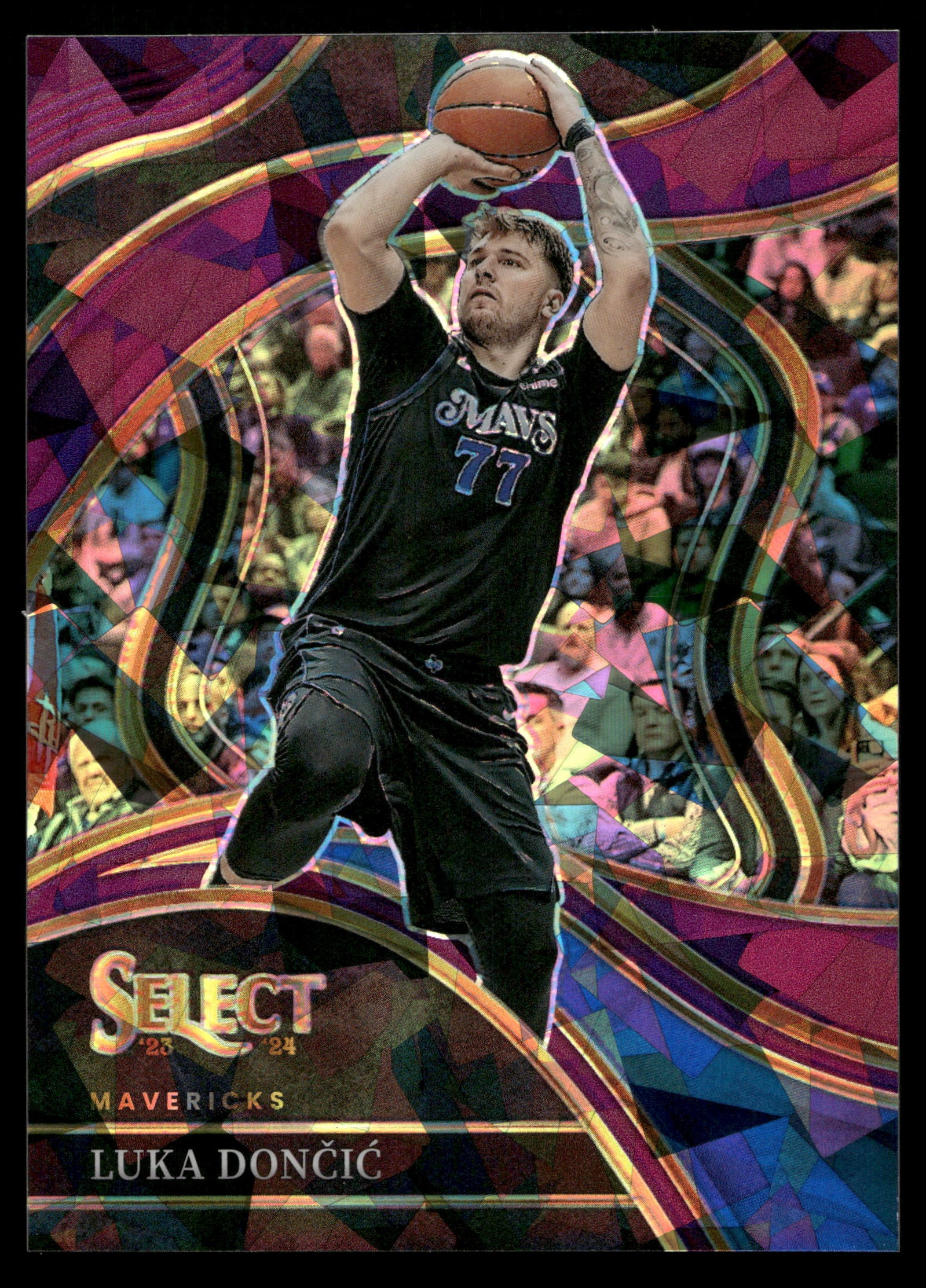 2023 Panini Select Basketball Purple Cracked Ice Luka Doncic #251 PSA 10