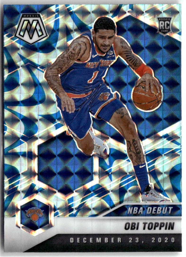 2020 Panini Mosaic Basketball Reactive Blue Obi Toppin #273 PSA 10