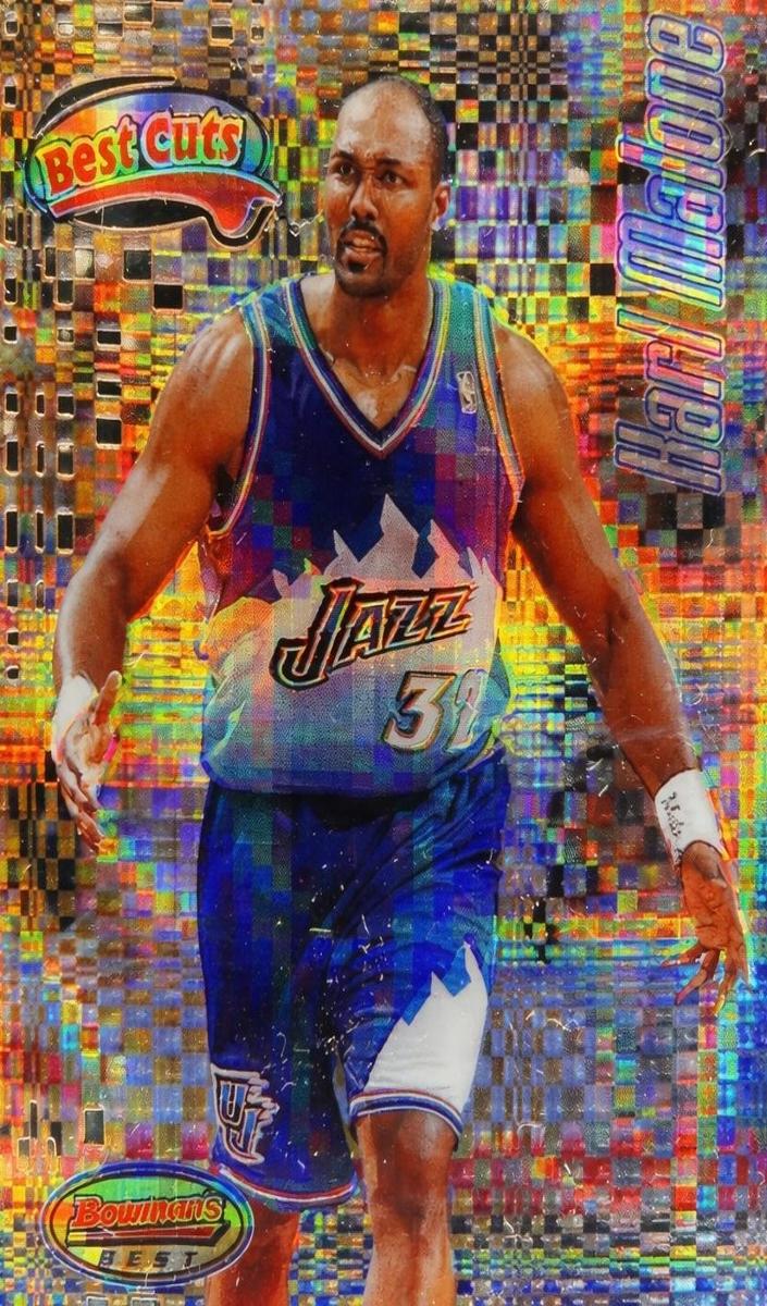 1997 Bowman's Best Basketball Atomic Refractor Karl Malone #BC4 PSA 9