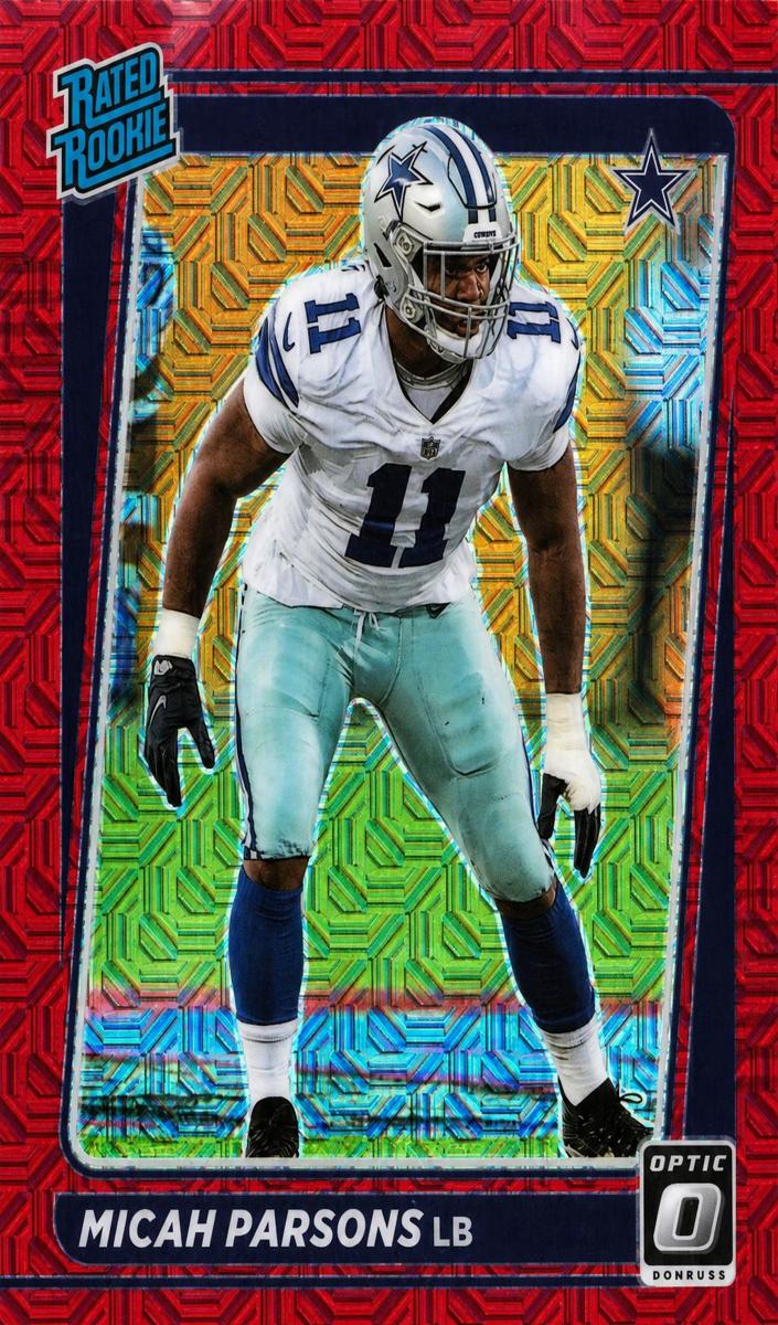 2021 Donruss Optic Football Red Mojo Micah Parsons #245 PSA 8.5
