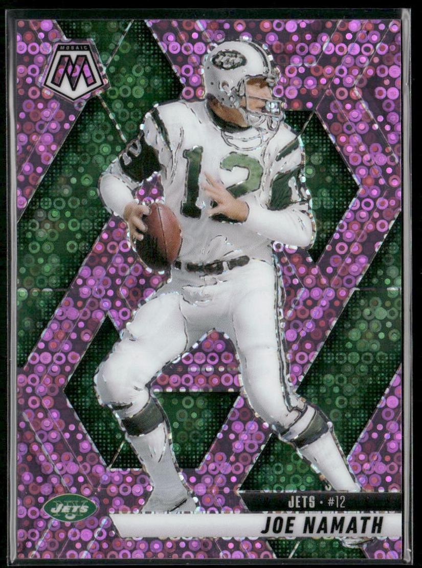 2025 Panini Mosaic Football No Huddle Pink Joe Namath #39