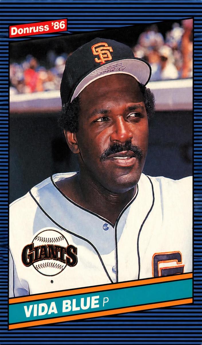 1986 Donruss Baseball Vida Blue #509 PSA 9