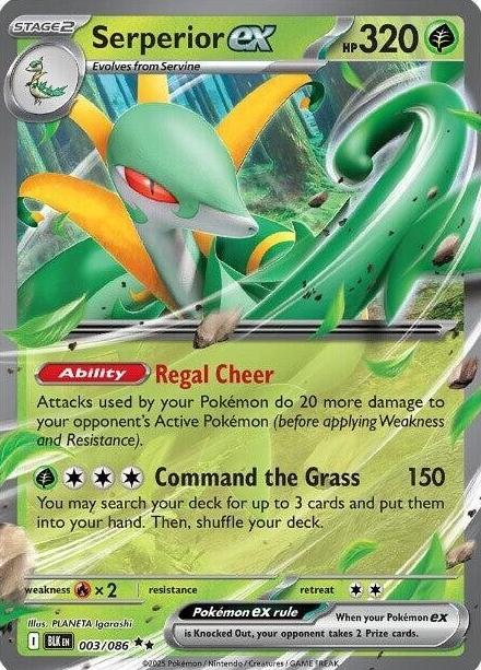 2025 Pokemon Scarlet & Violet Black Bolt Serperior EX #3