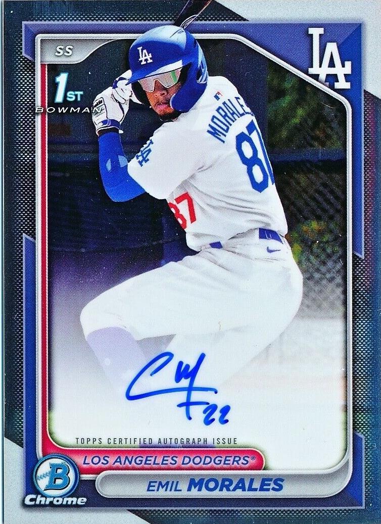 2024 Bowman Chrome Baseball Emil Morales #CPA-EM PSA 9