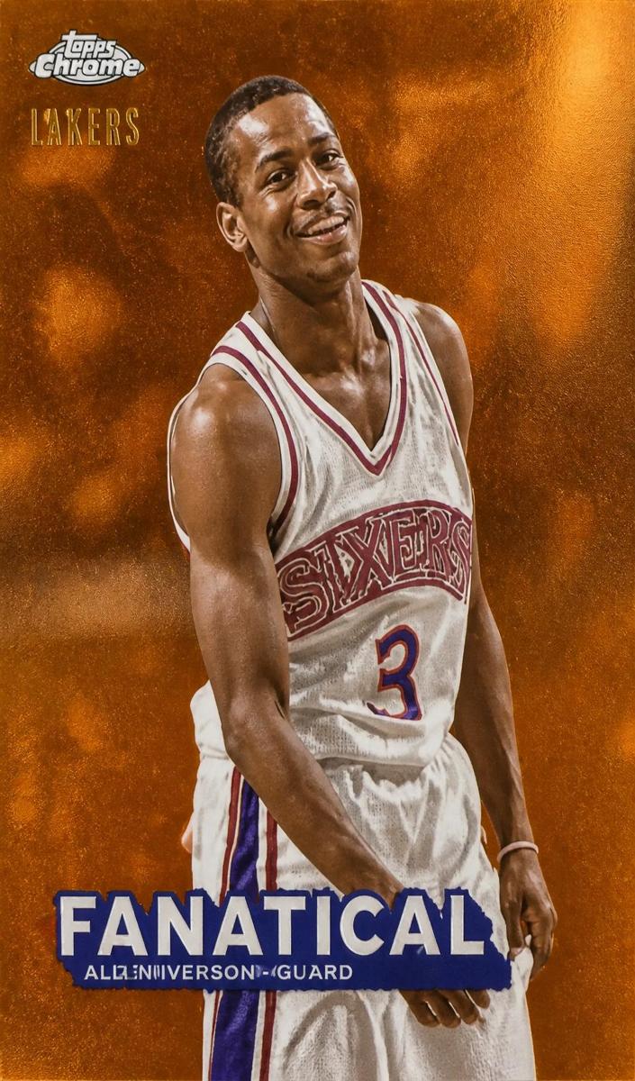 2025 Topps Chrome Basketball Orange Refractor Allen Iverson #FAN-20
