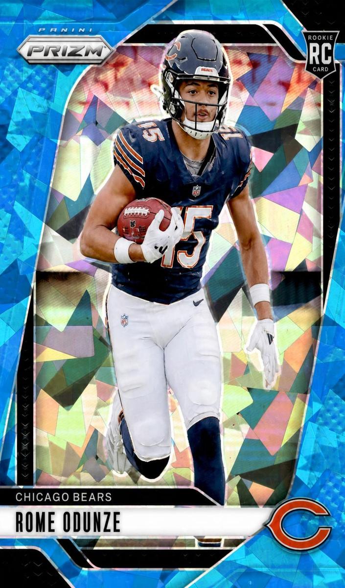 2024 Panini Prizm Football Blue Ice Rome Odunze #385 PSA 9