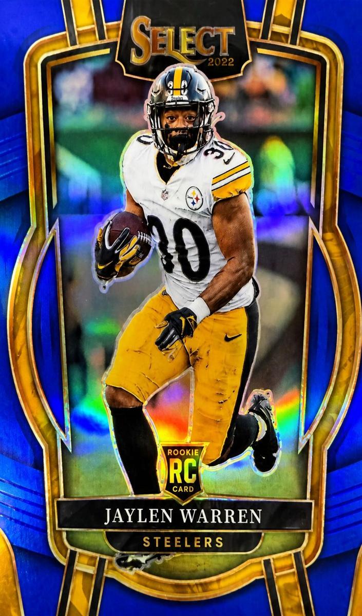 2022 Panini Select Football Blue Prizm Jaylen Warren #216 PSA 9