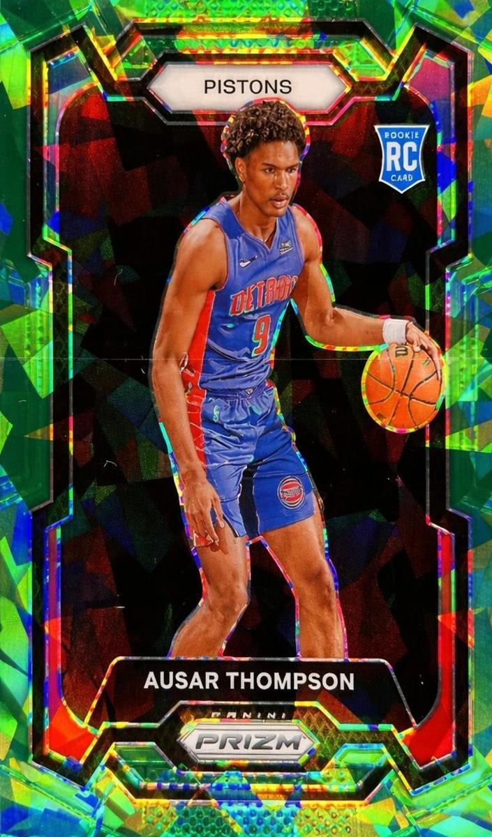 2023 Panini Prizm Basketball Green Ice Ausar Thompson #178 PSA 9