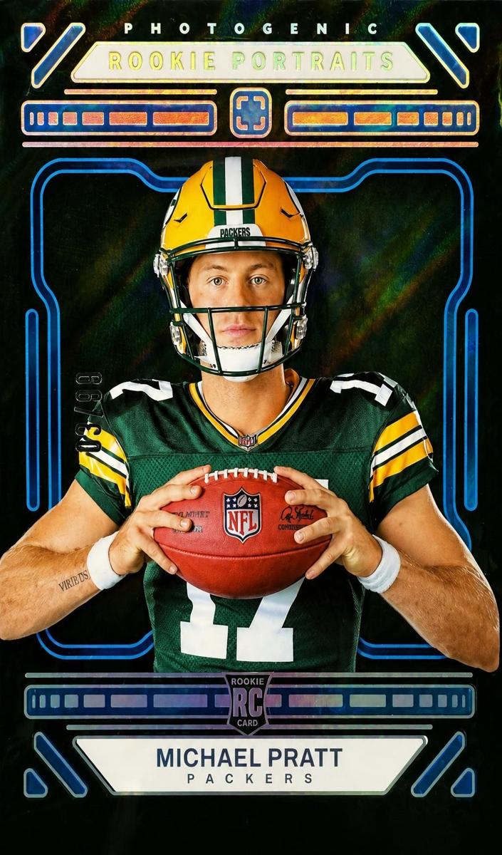 2024 Panini PhotoGenic Football Blue Michael Pratt #6
