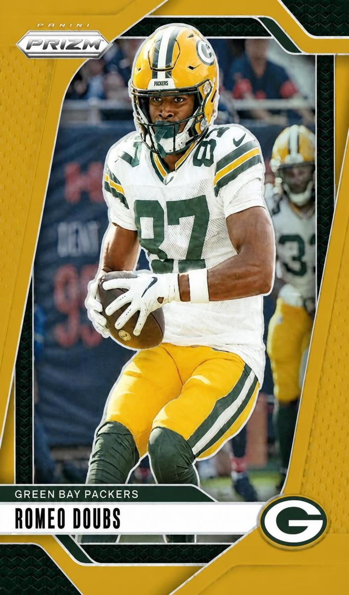2024 Panini Prizm Football Gold Romeo Doubs #104 PSA 7.5