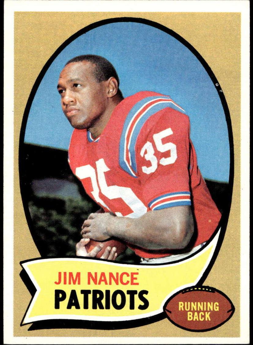 1970 Topps Football Jim Nance #60 PSA 8