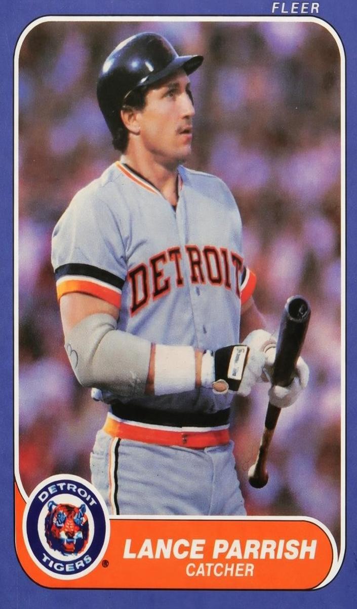 1986 Fleer Baseball Lance Parrish #234 PSA 9