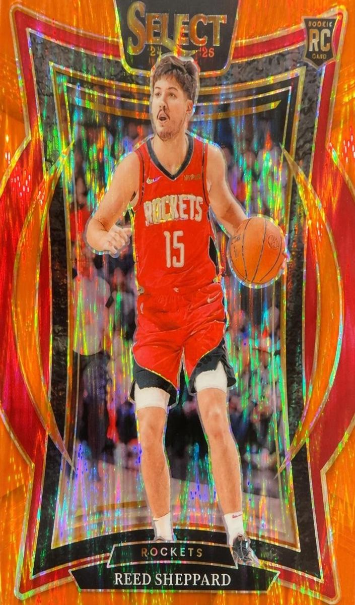 2024 Panini Select Basketball Orange Flash Reed Sheppard #68 PSA 9