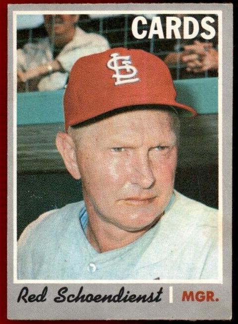 1970 O-Pee-Chee Baseball Red Schoendienst #346