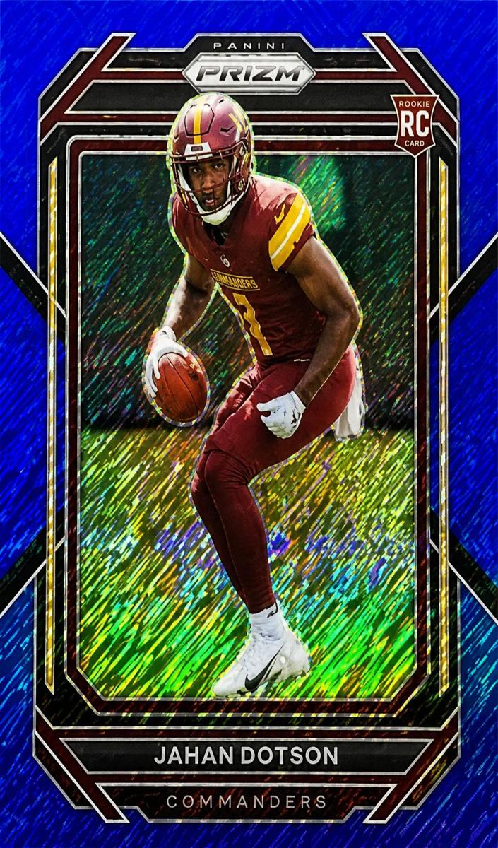 2022 Panini Prizm Football Blue Shimmer Jahan Dotson #312